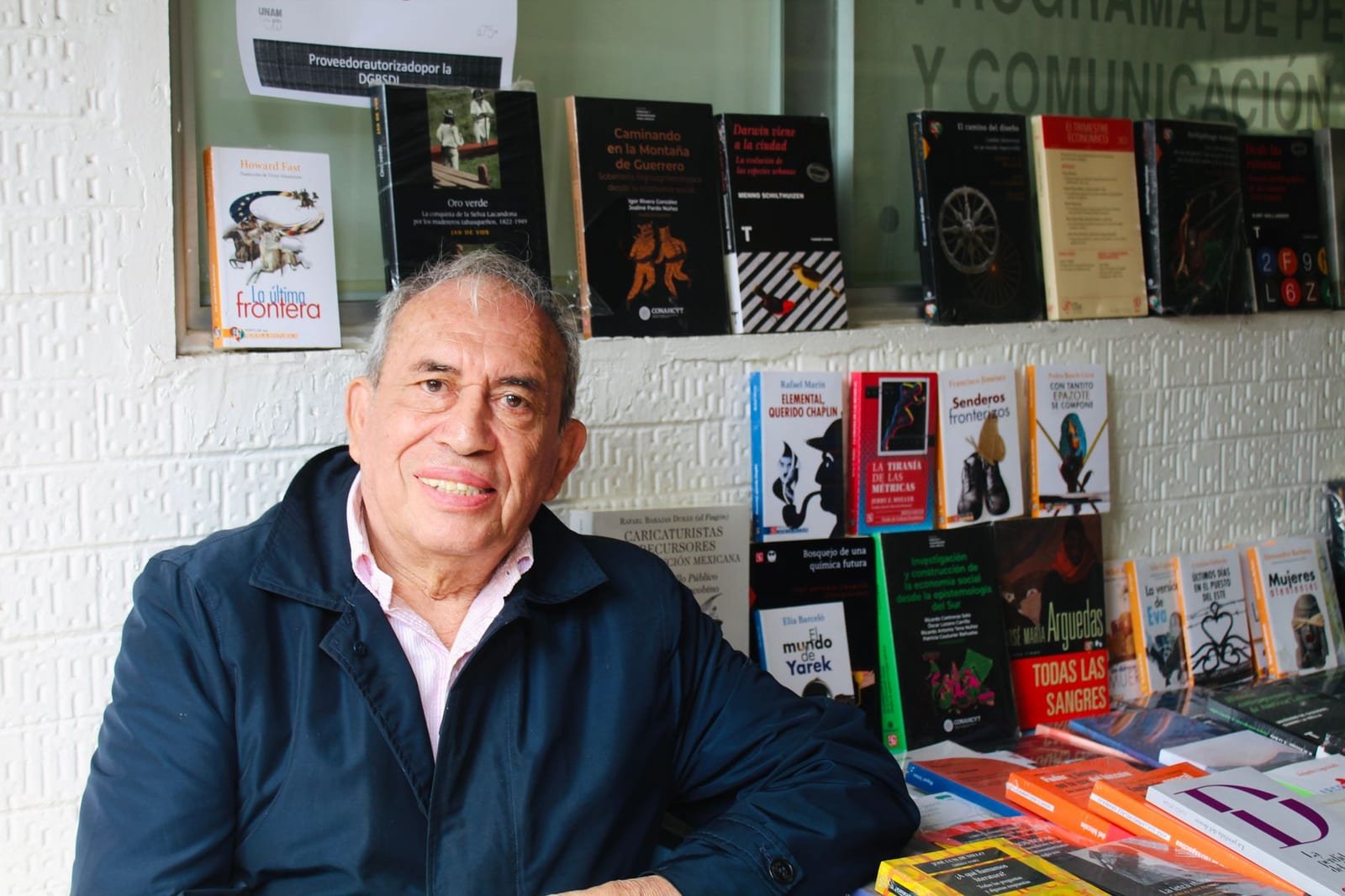 Author at a bookstore promotional event