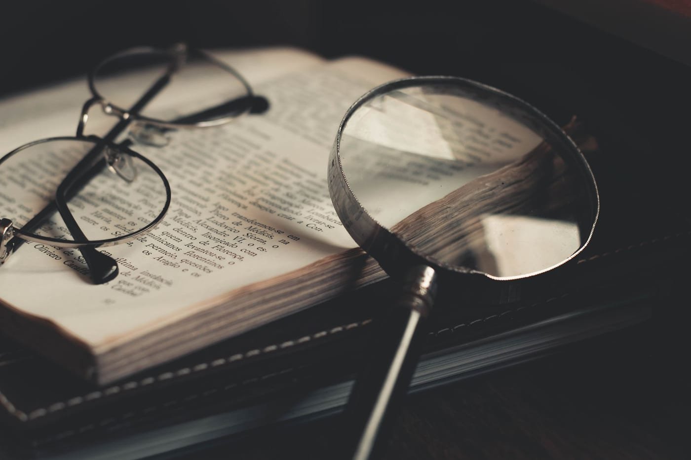 Close review of a manuscript page