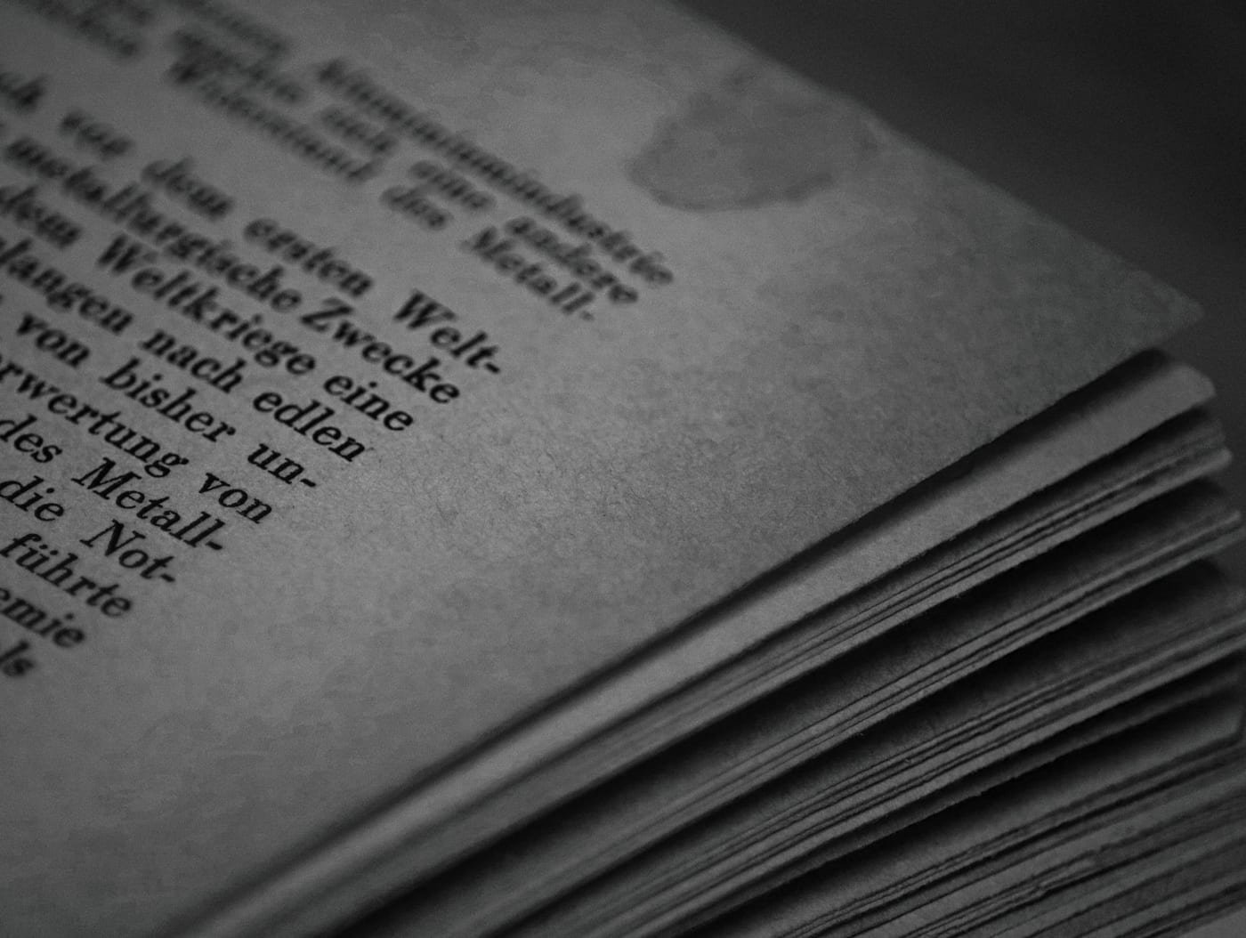 Manuscript pages taking shape